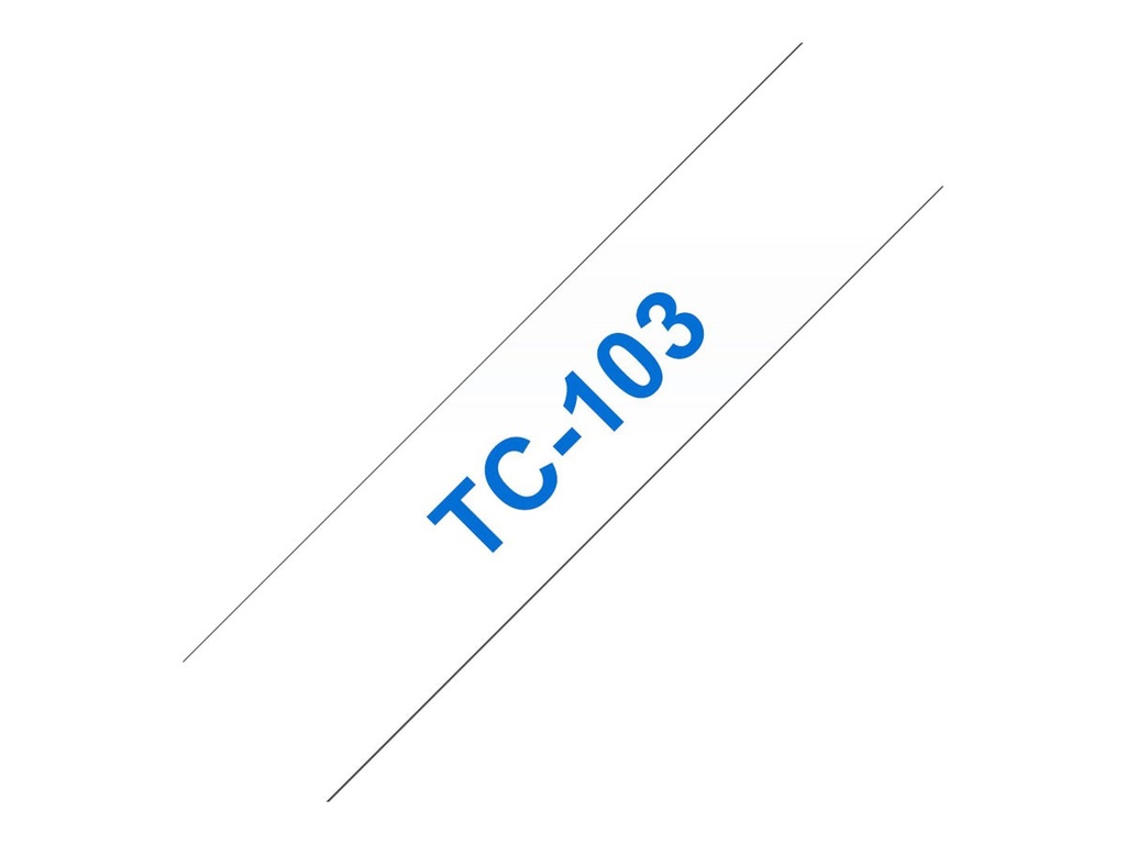 Brother TC103 - 12 mm x 7.7 m - blau auf durchsichtig