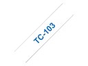 Brother TC103 - 12 mm x 7.7 m - blau auf durchsichtig