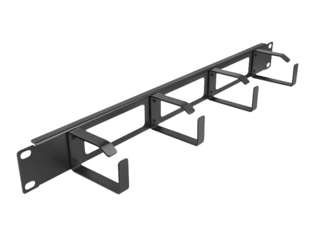 Delock Kabelführungsplatte für Schaltschrank - Schwarz - 1U - 48.3 cm (19")