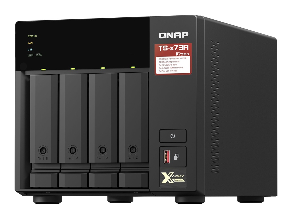 [TS-473A-8G] QNAP TS-473A - NAS-Server - 4 Schächte - SATA