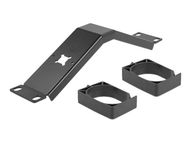 Delock Kabelführungsplatte für Schaltschrank - Schwarz - 1U - 25.4 cm (10")
