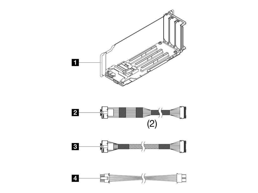 Lenovo ThinkSystem SR850 V3 x8/x16/x16 PCIe G4 Riser D HHHL