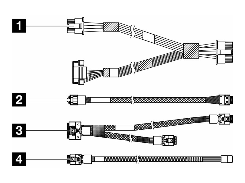 Lenovo Speicherkabelkit - für 2,5" Chassis-Backplane