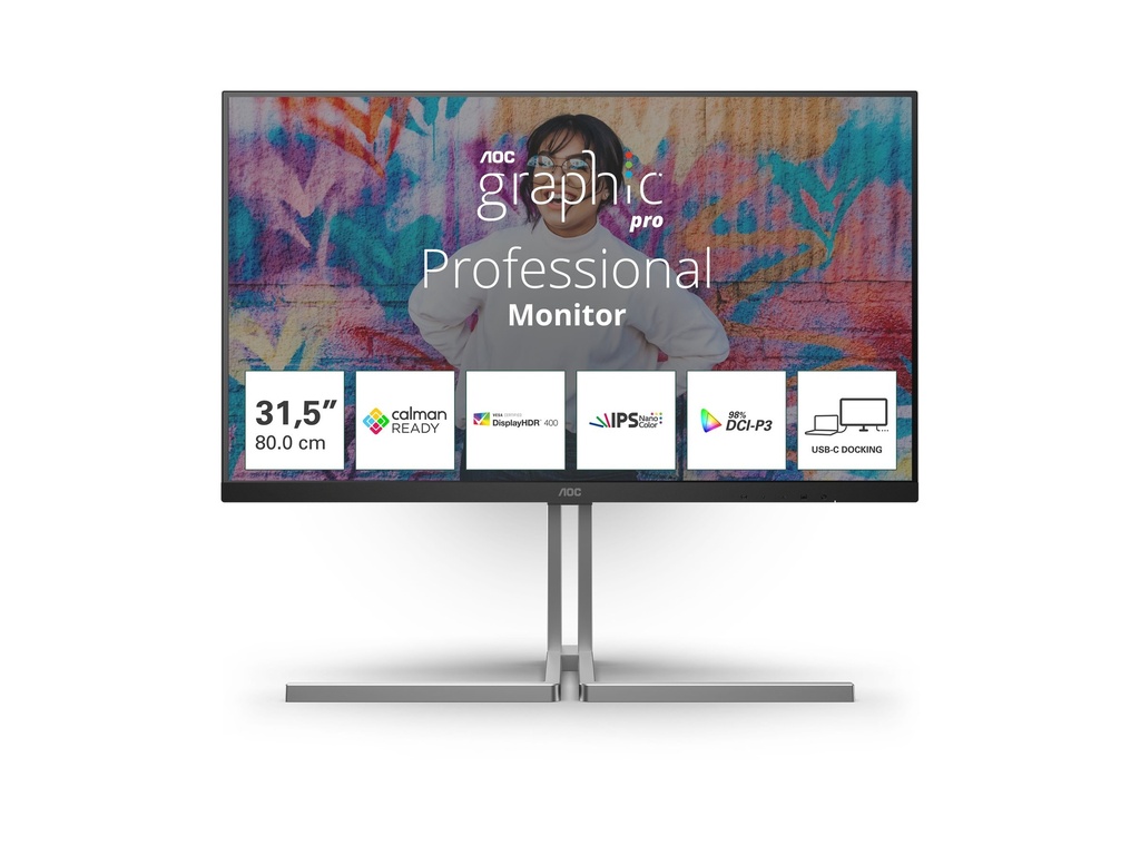 AOC U32U3CV - Graphic Pro Series - LED-Monitor - 81.3 cm (32")