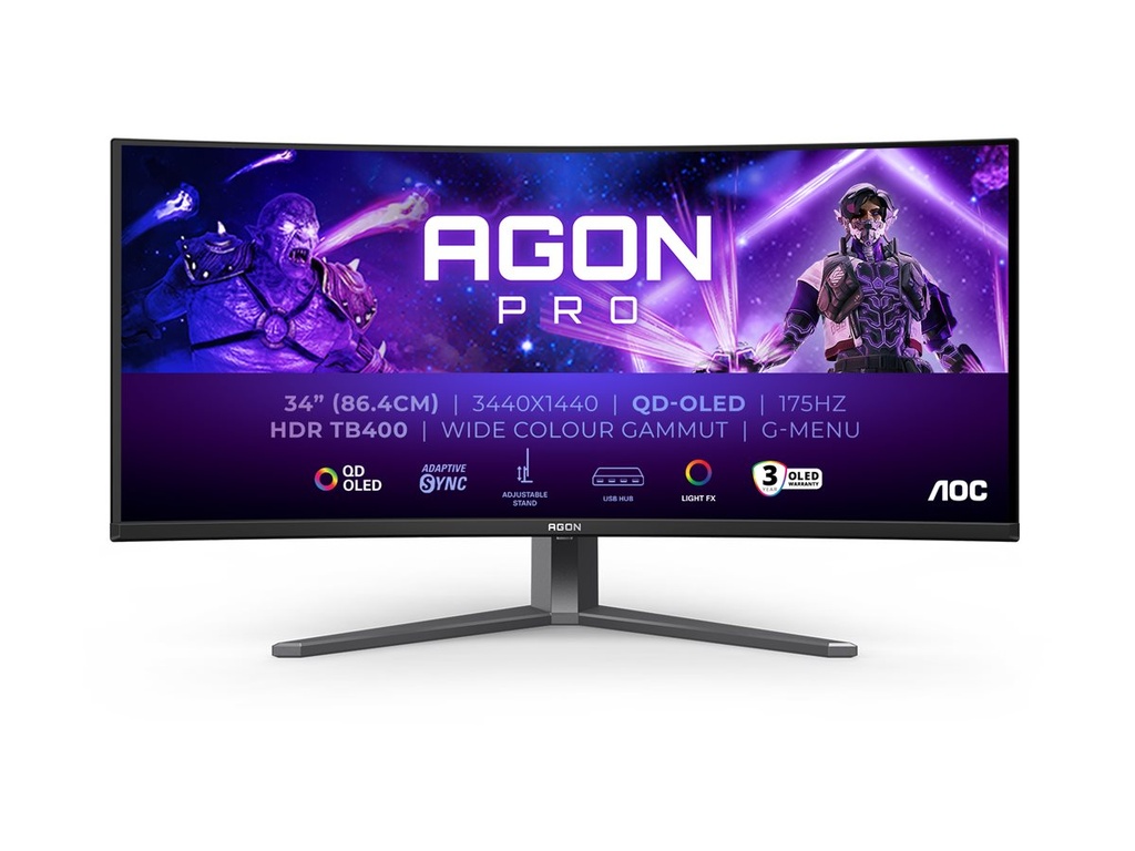 AOC AGON PRO AG346UCD - OLED-Monitor - Gaming - gebogen - 86.36 cm (34")