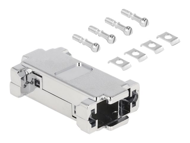 Delock D-Sub 9-poliges Steckergehäuse - Metallized (Packung mit 2)