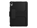 Urban Armor Gear UAG Rugged Case for iPad 10.9 (10th Gen, 2022) - Scout w HS & KS Black - Hintere Abdeckung für Tablet - Thermoplastisches Polyurethan (TPU)