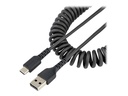 StarTech.com 1m USB A auf USB C Kabel, Spiralkabel, USB 2.0 handy kabel - USB-Kabel - USB (M)