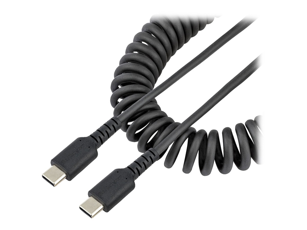 StarTech.com 50cm USB C auf USB C Kabel, Spiralkabel, USB C 2.0 Kabel - USB-Kabel - USB-C (M)