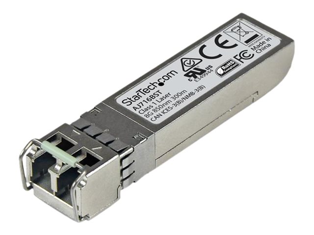 StarTech.com 8 Gb Fibre Channel Short Wave B-series SFP+ - HP AJ716B kompatibel - SFP+ Kurzwellentransceiver - 300m - MM LC 850nm - SFP+-Transceiver-Modul (gleichwertig mit: HP AJ716B)