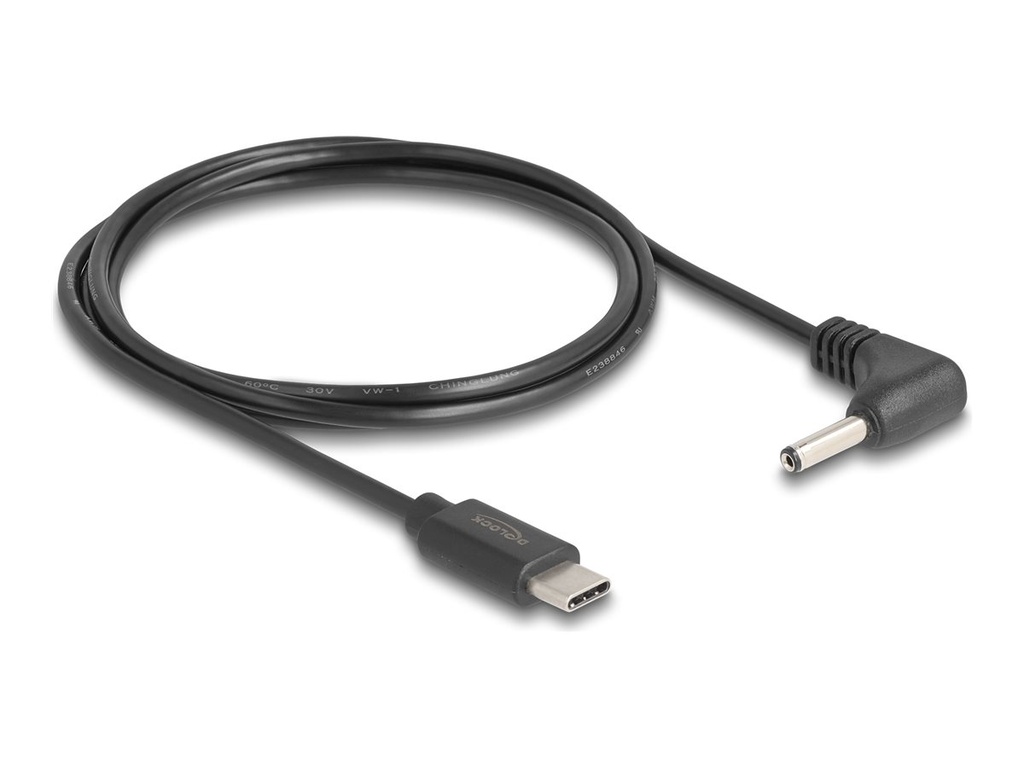 Delock Stromkabel - 24 pin USB-C (M) zu Gleichstromstecker 3,5 x 1,35 mm (M)