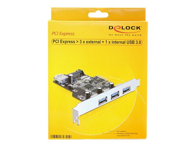 Delock PCI Express Card > 3 x external + 1 x