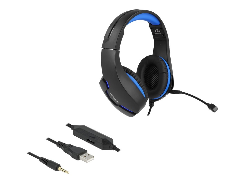 Delock Headset - ohrumschließend - kabelgebunden