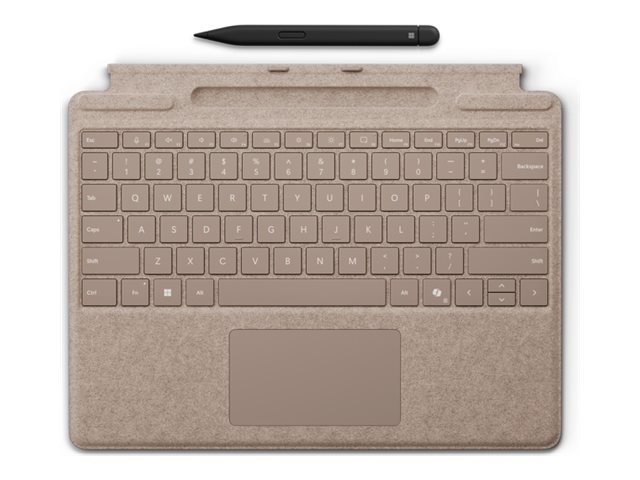 Microsoft Surface Pro Keyboard - Tastatur - mit Trackpad, Beschleunigungsmesser, Surface Slim Pen 2 Ablage- und Ladeschale - QWERTZ - Deutsch/Österreichisch - Dune - für Microsoft Surface Pro 8, Pro 8 for Business, Pro 9, Pro 9 for Business, Pro 10 for Business, Pro (11th Edition)