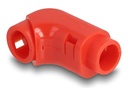 Delock Biegeradiusklemme für Kabel - zum Abwinkeln - Ecke montierbar, Oberfläche montierbar, montierbare Möbel - Rot (Packung mit 8)