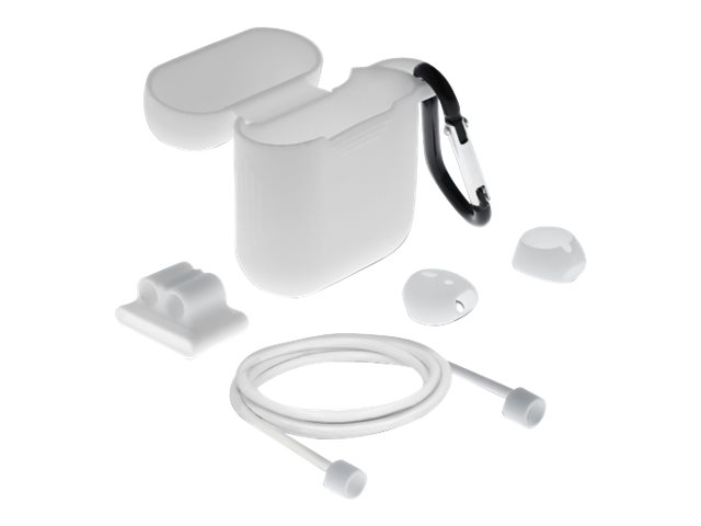 Delock Zubehörkit für kabellose Kopfhörer - weiß - für Apple AirPods (1. Generation, 2. Generation)