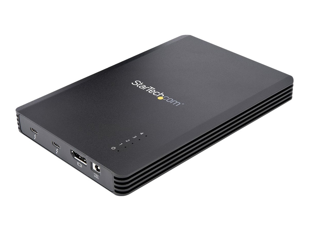 [M2E4BTB3] StarTech.com 4 Bay Thunderbolt 3&trade; NVMe Gehäuse, für M.2 SSD, DP & 2x TB3 - Speichergehäuse - M.2 - M.2 NVMe Card / PCIe (NVMe)