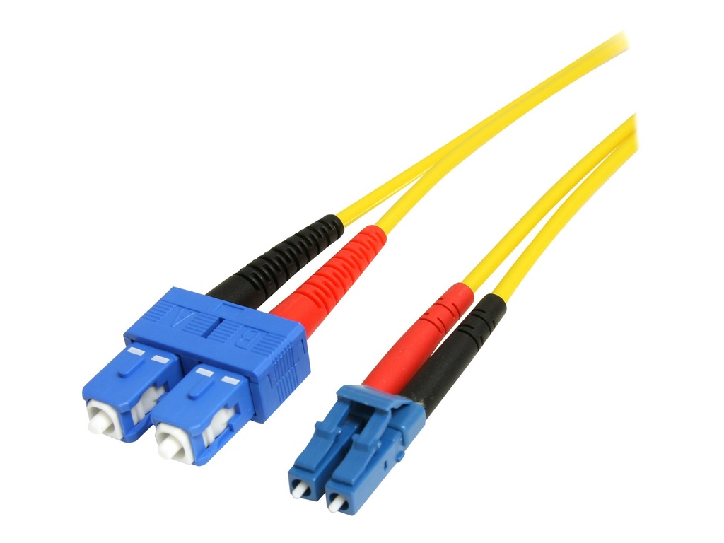 StarTech.com 4m Fiber Optic Cable - Single-Mode Duplex 9/125 - LSZH - LC/SC - OS1 - LC to SC Fiber Patch Cable (SMFIBLCSC4)