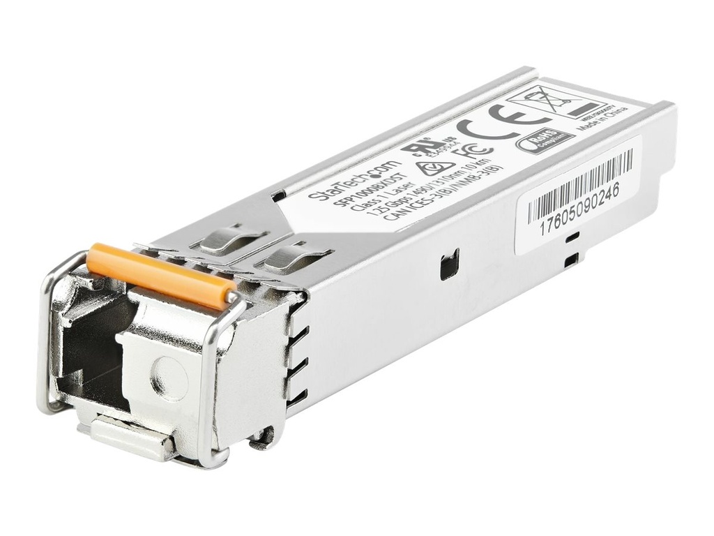 StarTech.com SFP1GBX80UES Transceiver Modul (Dell EMC SFP-1G-BX80-U kompatibel, SFP, 1 Gbit/s, 80 km, Single Mode, 1000Base-BX80 Upstream)