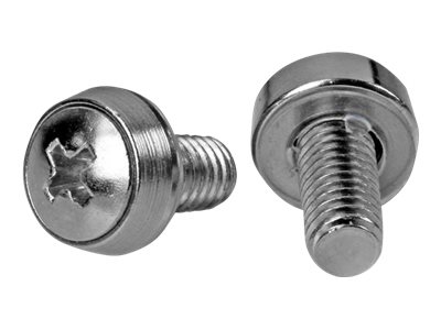 StarTech.com 12-24 Server Rack Screws - 50 pack - Nickel-plated - Rack-Schrauben - Silber - US-Regierung - TAA-konform (Packung mit 50 Stück)