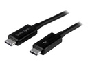 StarTech.com StarTech 2m (6.6ft) Thunderbolt 3 Cable, 20Gbps, 100W PD, 4K Video, Thunderbolt-Certified, Compatible w/ TB4/USB 3.2/DisplayPort - Thunderbolt-Kabel - USB-C (M)