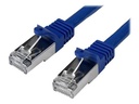 StarTech.com Startech 50cm CAT6 Ethernet Cable, 10 Gigabit Shielded Snagless RJ45 100W PoE Patch Cord, CAT 6 10GbE SFTP Network Cable w/Strain Relief, Blue, Wiring is UL Certified/TIA - Category 6 - 26AWG (N6SPAT50CMBL)