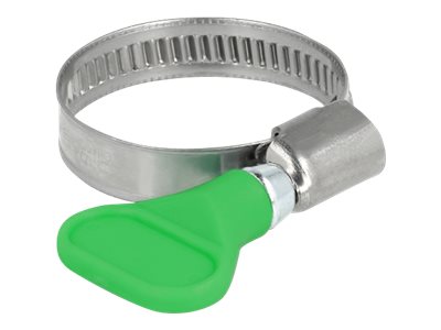 Delock Schlauchschelle - geeignet für 20 - 35 mm Schlauch - grün (Packung mit 5)