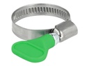 Delock Schlauchschelle - geeignet für 20 - 35 mm Schlauch - grün (Packung mit 5)
