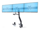 StarTech.com Crossbar Triple Monitor Desk Mount, VESA 75x75/100x100 - Befestigungskit - einstellbarer Arm - für 3 LCD-Anzeigen - Dreifach-Monitorhalterung - Aluminium, Stahl, Kunststoff - Schwarz - Bildschirmgröße: 43.2-68.6 cm (17"-27")