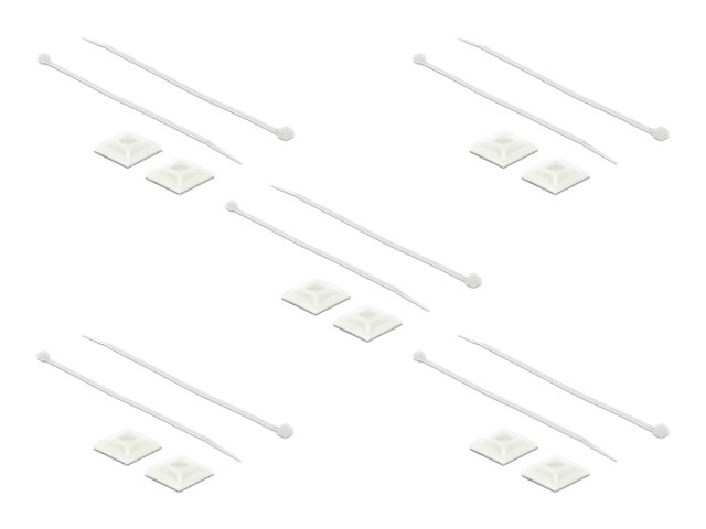 Delock Kabelbinderhalterung - weiß