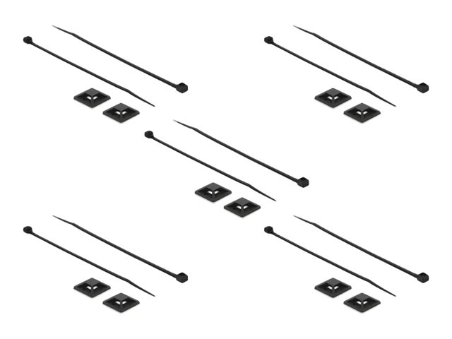 Delock Kabelbinderhalterung - Schwarz