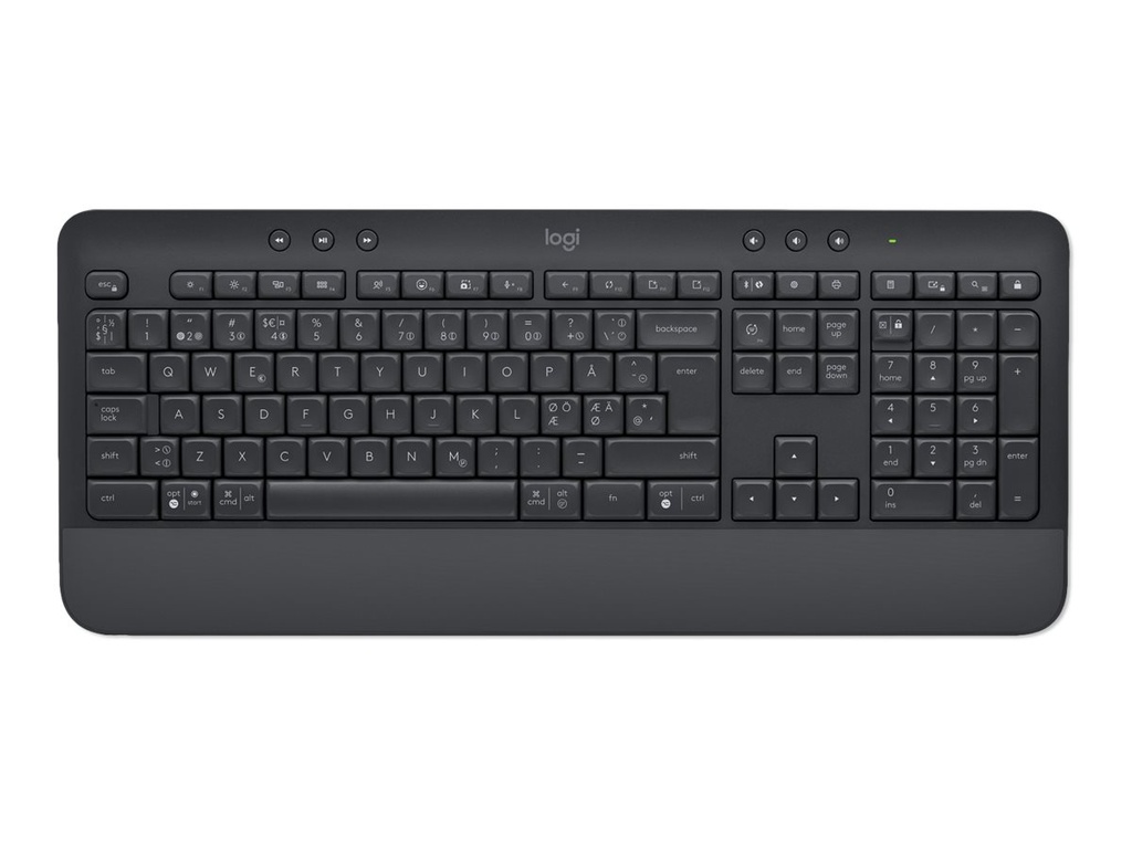 Logitech Signature K650 - Tastatur - kabellos - Bluetooth LE - QWERTY - Nordisch (Dänisch/Finnisch/Norwegisch/Schwedisch)