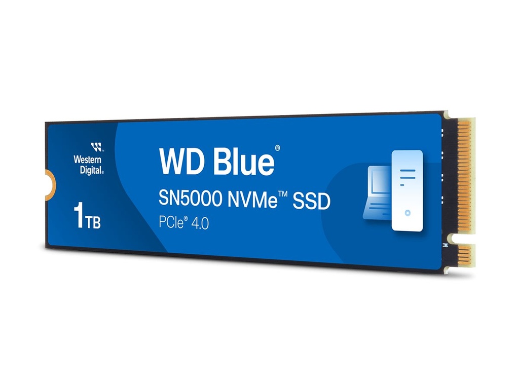 WD Blue SN5000 WDS100T4B0E-00CNZ0 - SSD - 1 TB - intern - M.2 2280 - PCIe 4.0 x4 (NVMe)