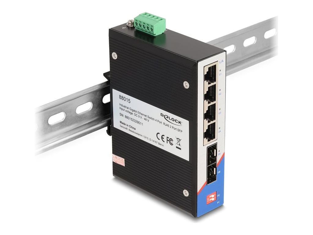 Delock Switch - 4 x 10/100/1000 + 2 x SFP