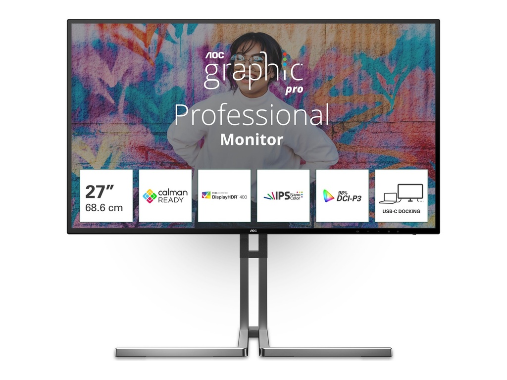 AOC U27U3CV - Graphic Pro Series - LED-Monitor - 68.6 cm (27")