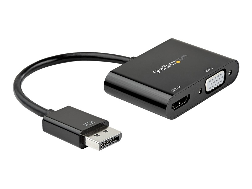 StarTech.com Startech Adapter DispayPort auf VGA - HDMI 4K 60Hz - DP Video Adapter - Videoadapter - DisplayPort männlich zu HD-15 (VGA)