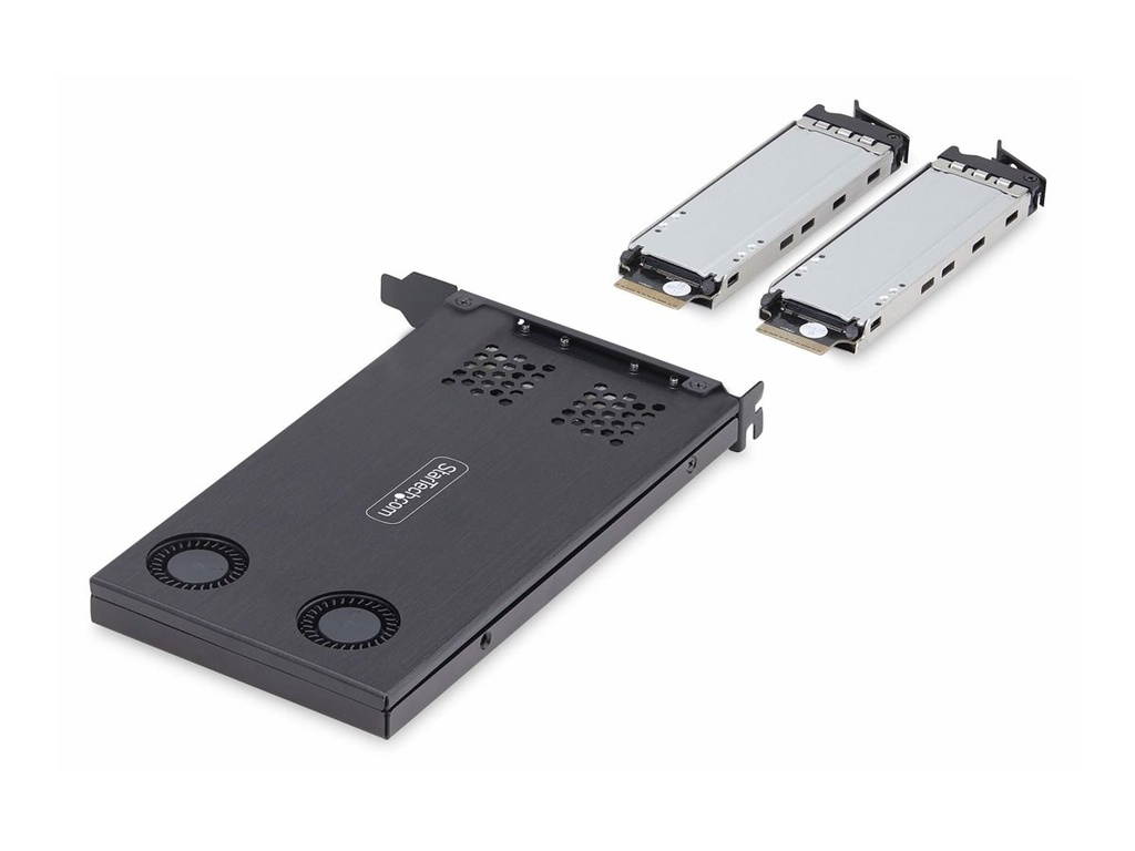 StarTech.com Dual-Bay M.2 NVMe SSD Removable Mobile Rack for PCIe x8 Slot - Schnittstellenadapter - M.2 - M.2 NVMe Card / PCIe (NVMe)