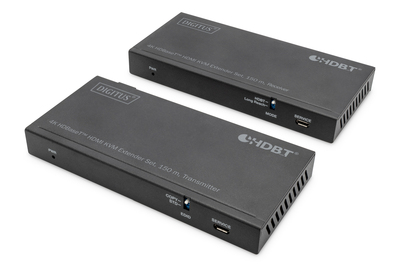 DIGITUS 4K HDBaseT 2.0 HDMI KVM Extender Set, 150 m