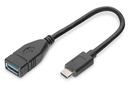 DIGITUS USB-C - USB-A Adapter / Konverter, OTG, 0,15m