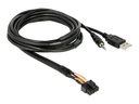Delock USB/Audio-Verlängerungskabel - USB, Mini-Stecker (M)