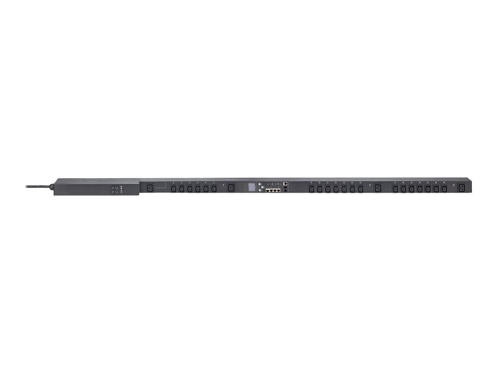 DIGITUS Smart - Steckdosenleiste (Rack - einbaufähig) - Überschaltung und Schaltung der Ausgänge - Wechselstrom 230 V - 8000 Watt - 7300 VA - 1-phasig - Ethernet 10/100, serial - Eingabe, Eingang IEC 60309 32A - Ausgangsanschlüsse: 24 (4 x IEC 60320 C19, 20 x IEC 60320 C13)