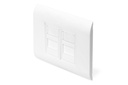 DIGITUS Leerdose für Keystone Module, Rahmen 80x80mm, Französischer Typ