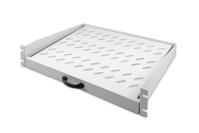 DIGITUS Ausziehbarer Fachboden zum Festeinbau an den vorderen 483 mm (19")-Profilschienen