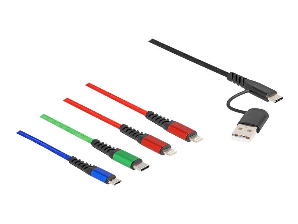 Delock 4 in 1 - Kabel nur zum Laden - USB, USB-C