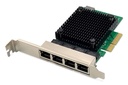 DIGITUS 4-Port 2,5 Gigabit Ethernet Netzwerkkarte, RJ45, PCI Express, Realtek Chipsatz