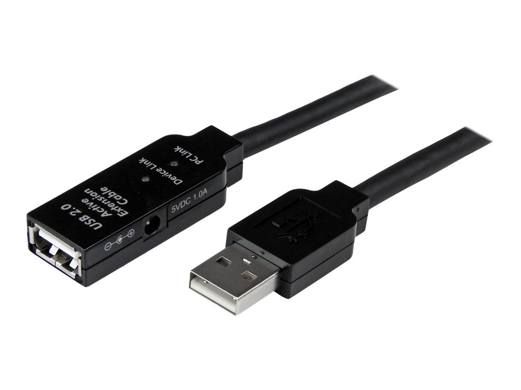 StarTech.com 10m aktives USB 2.0 Verlängerungskabel - St/Bu - USB Verlängerung / Repeater Kabel - USB-Verlängerungskabel - USB (W)
