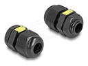Delock Cable gland (M12) - IP68 staub- und wasserdicht, mit Belüftung - Tiefschwarz (RAL 9005)