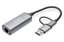 DIGITUS USB Typ-C Gigabit Ethernet Adapter 2.5G, USB-C + USB A (USB3.1/3.0)