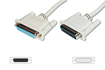 DIGITUS Datentransfer Verlängerungskabel, D-Sub25/St - D-Sub25/Bu