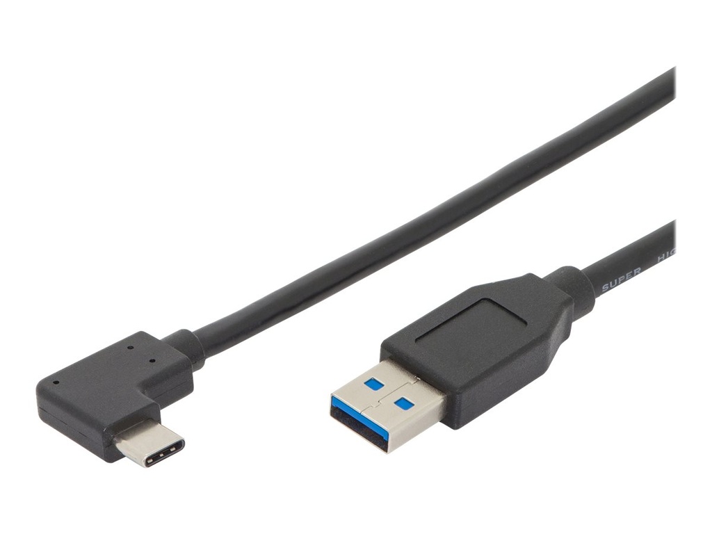 DIGITUS ASSMANN - USB-Kabel - USB-C (M) gewinkelt zu USB Typ A (M)